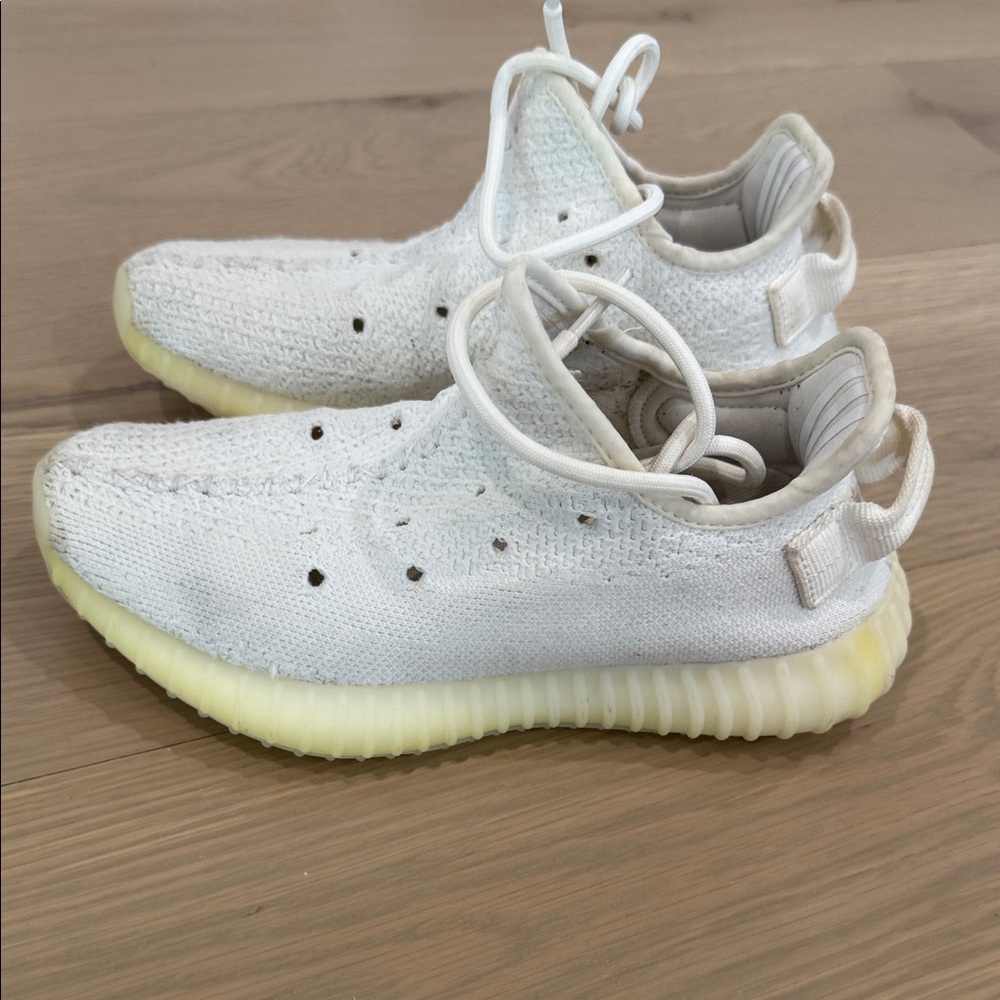 Yeezy Kids Cream Knit Sneakers